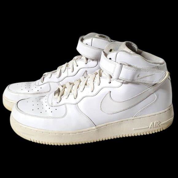 Nike Air Force 1 Mid Triple \'10 White Sneakers Size 13 Mens 315123-111 main image 10